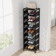 HOME USE υφασμάτινη παπουτσοθήκη 7 θέσεων 33x28x128cm γκρι HUH-0132